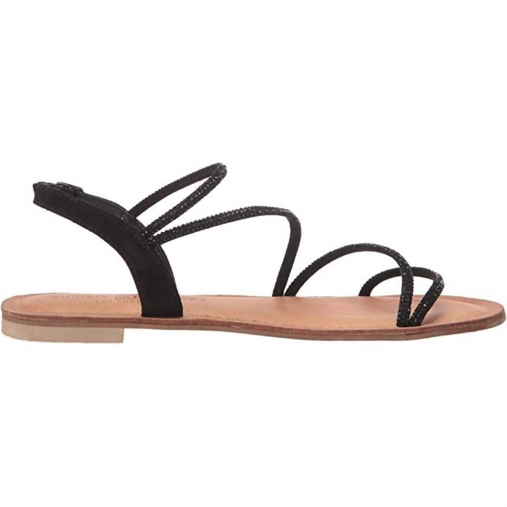 NEW CHINESE LAUNDRY women's carley strappy flat sandal in black